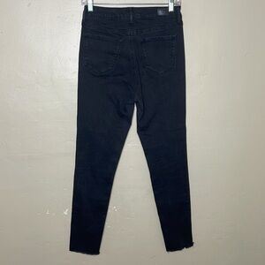 SOFIA Jeans Black ROSA CURVY ANKLE High Rise Raw Hem 5 Pocket Style 4